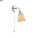 Axyaa Ceramic LED Wall Light Luxury Living Room Decoration Pull Chain Switch