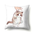 Cute Cat Cushion Cover by Axyaa: Cartoon Pets Pillow Case for Home Sofa Decor
