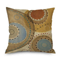 Axyaa Golden Halo Vintage Wood Grain Cushion Cover for Living Room Sofa