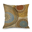 Axyaa Golden Halo Vintage Wood Grain Cushion Cover for Living Room Sofa