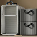 Axyaa Clothes Storage Box Organizer with Metal Frame for Wardrobe Organization.