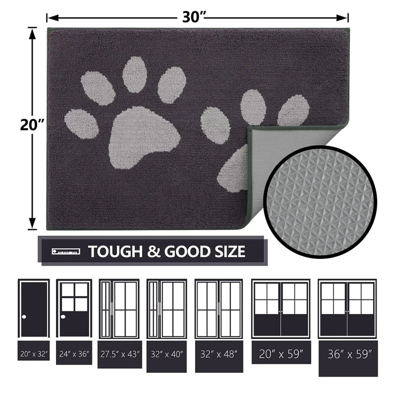 Axyaa Quick Dry Microfiber Mud Mat Dogs Entry Indoor Non-Slip Mat
