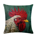 Axyaa Animal Oil Painting Pillowcase: Flax Sofa Cushion Adornment Cover