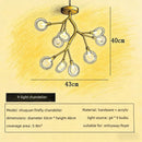 Axyaa Nordic Acrylic Chandelier with Glowworm Lighting for Living Room or Kitchen