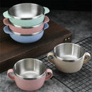 Axyaa Double Layer Rice Soup Bowl with Handle, Children's Tableware