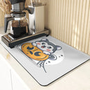 Axyaa Pumpkin Pattern Kitchen Absorbent Drying Mat & Cup Mats