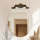 Axyaa Baroque Decor Oval Wall Mirror 70/80/90cm for Bathroom Bedroom Hallway