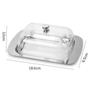 Axyaa Stainless Steel Butter Dish with Lid - Kitchen Storage Container