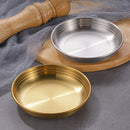 Axyaa 304 Stainless Steel Korean Food Storage Tray Snack Pan Kimchi Plate Kitchen Utensils