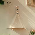 Axyaa Macrame Floating Shelf with Sticks - Boho Home Decor & Plant Display