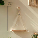 Axyaa Macrame Floating Shelf with Sticks - Boho Home Decor & Plant Display