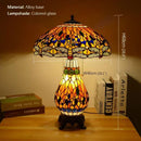 Axyaa Luxe Stained Glass Table Lamp for Living Room and Bedroom