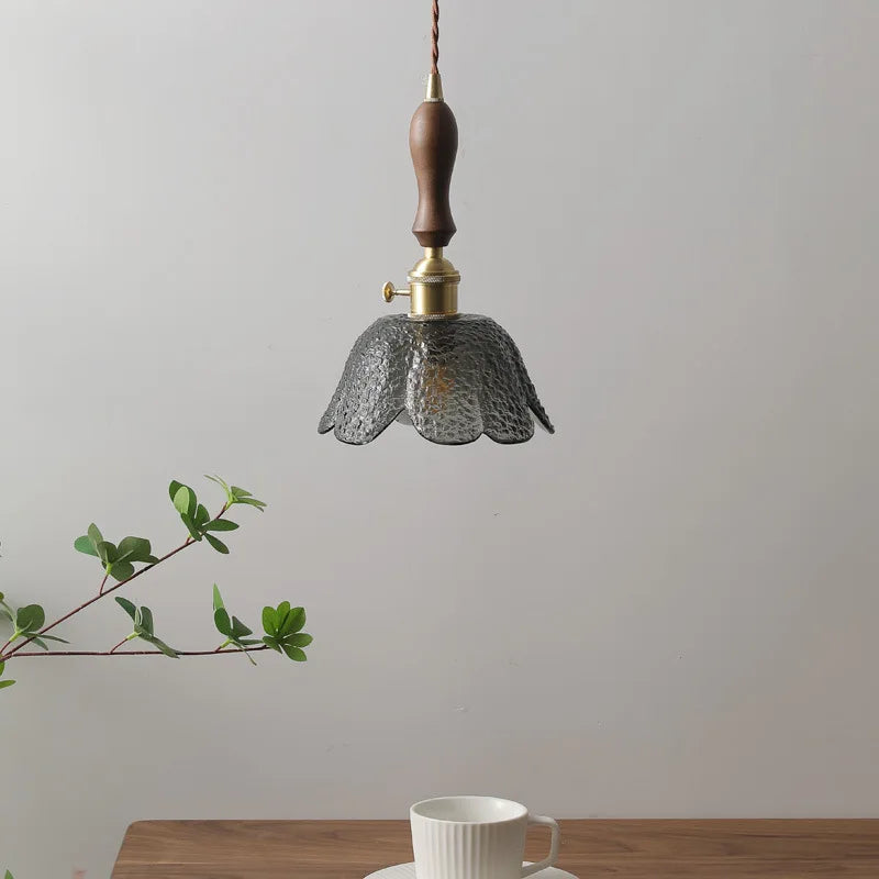 Axyaa Nordic Modern LED Glass Pendant Lamps with Knob Switch Fixtures