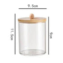 Axyaa Bamboo Lid Bathroom Organizer Set