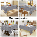 Axyaa Buffalo Flannel Backed Tablecloth: Waterproof, Wipeable, Outdoor, Rectangle Table Cover