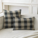 Axyaa Checked Cushion Cover Home Decor Pillow for Living Room