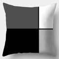 Axyaa Black White Modern Cushion Cover 45x45cm Polyester Decorative Pillow Case
