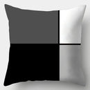 Axyaa Black White Modern Cushion Cover 45x45cm Polyester Decorative Pillow Case