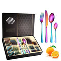 Axyaa Gold Cutlery Set in Specular Light Stainless Steel