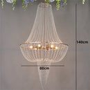 Axyaa Gold Crystal Round Chandelier with E14 Holder Lighting