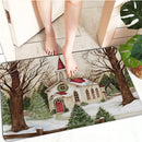 Axyaa Christmas Decoration Door Mat Non-Slip Floor Carpet for Home