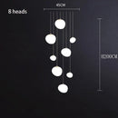Axyaa Nordic Stair Chandelier Living Room Dining Pendant Ceiling Light