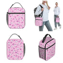 Axyaa Cute Insulated Lunch Bag - Portable Thermal Lunch Box for Girls, School, Travel