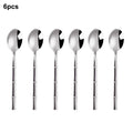 Axyaa Sliverware Set: 30Pcs Stainless Steel Cutlery with Bamboo Handle