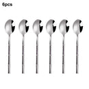 Axyaa Sliverware Set: 30Pcs Stainless Steel Cutlery with Bamboo Handle