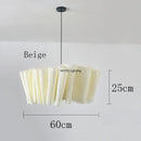 Axyaa Wabi-sabi Style Fabric Chandelier Cream Color Pendant Light