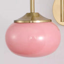 Axyaa Pink White Glass Ball Wall Lamp Cream Stylish Lighting for Living Room