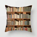 Axyaa Retro Library Pattern Pillowcase for Home and Office Decor