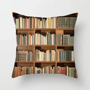 Axyaa Retro Library Pattern Pillowcase for Home and Office Decor