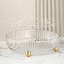 Axyaa Rotating Cosmetic Organizer: Transparent Display Shelf for Makeup Storage
