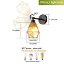 Axyaa Woven Hemp Rope Iron Swing Arm Wall Lamp with E27 Base