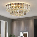 Axyaa Modern Crystal Ceiling Chandelier LED Pendant Light for Living Room Bedroom