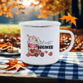 Axyaa Flamingo Pattern Enamel Mug Set for Camping and Picnic