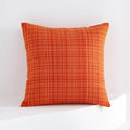 Orange Waterproof Cotton Linen Pillow Cover for Home Sofa Decor by Axyaa