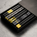 Axyaa Metal Chopsticks Set: Japanese & Chinese Sushi Alloy Non-slip Reusable Sticks