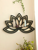 Axyaa Lotus Floating Wall Shelf Ledge Crystal Display Home Decor.