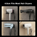 Axyaa Wall-Mounted Hair Dryer Holder: Metal Organizer for Bathroom Storage and Organization