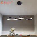 Axyaa LED Circle Ring Chandelier - Minimalist Aluminum Light, Dimmable for Living Room
