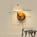 Axyaa Vintage LED Wall Lamps Swing Arm Pull Chain Switch Living Room Lights