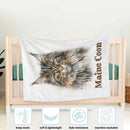 Axyaa Maine Coon Cat Lightweight Flannel Fleece Blanket