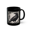 Axyaa Crow Ceramic Coffee Mug Black Bird Lover Birthday Gift Office Tea Cup