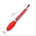 Axyaa Stainless Steel Non-Slip Food Tongs for Cooking and Serving Buffet