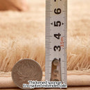 Axyaa Plush Khaki Faux Lambswool Rug | Thick Fluffy Anti-Slip Carpet for Home Decor
