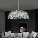Axyaa Luxury Crystal Chandelier: Modern, Retro Style Lighting Fixture for Living, Dining & Bedroom