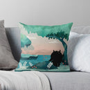 Cute Cat Decorative Pillow Case Cover for Modern Living Room Sofa by Axyaa