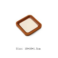 Axyaa Wooden Microfiber Velvet Jewelry Display Tray Round Corner Storage Tray